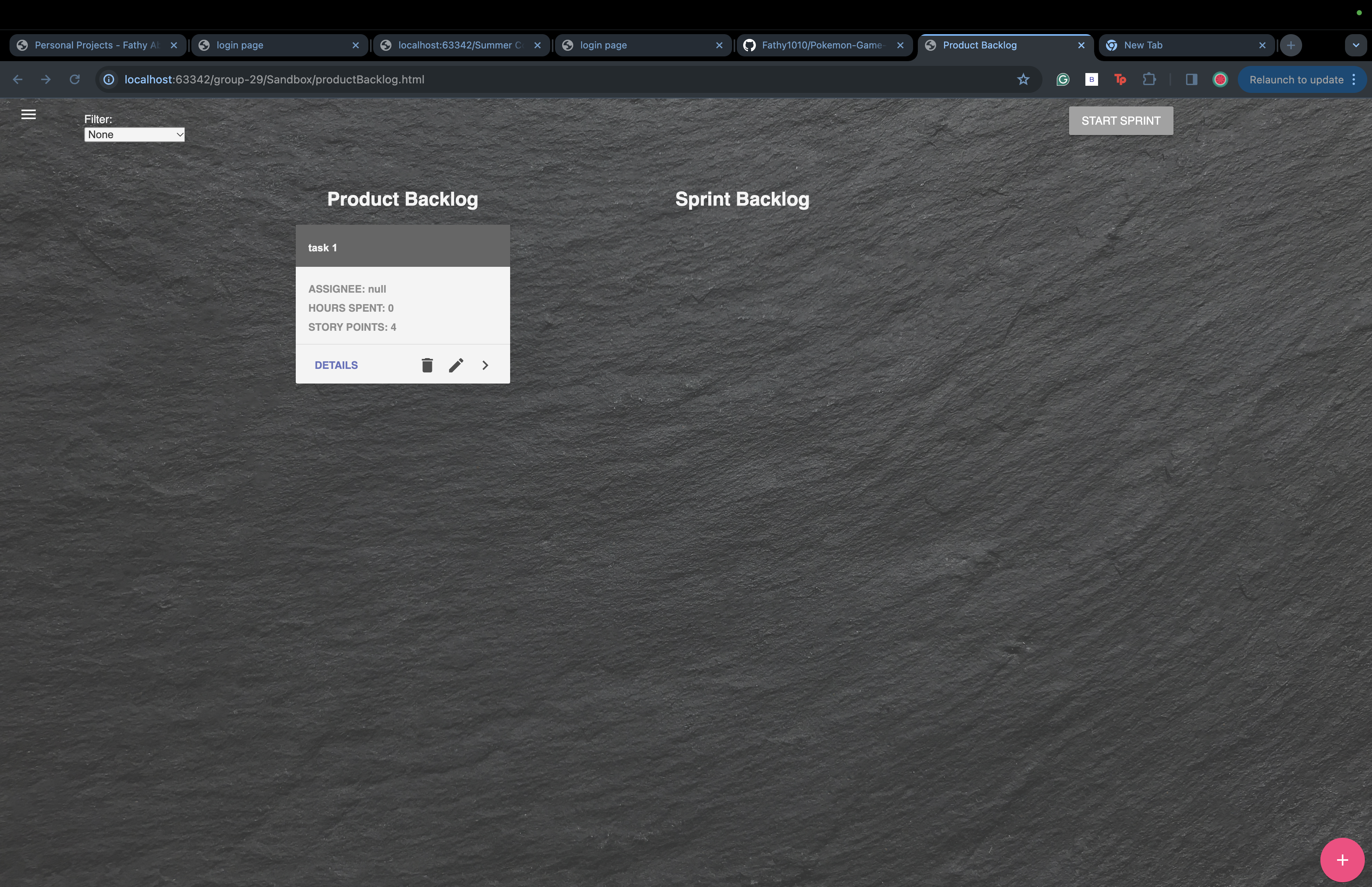 Kanban Board (Scrum Team Tool)